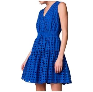 Simply Vera Vera Wang Blue Smocked Short Dress - NWT - Size XS
